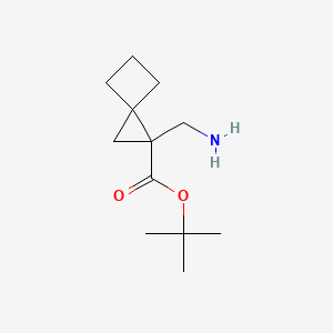 molecular formula C12H21NO2 B2559312 Tert-butyl 2-(aminomethyl)spiro[2.3]hexane-2-carboxylate CAS No. 2287318-02-7