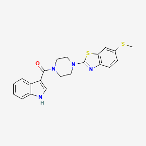 (1H-indol-3-yl)(4-(6-(methylthio)benzo[d]thiazol-2-yl)piperazin-1-yl)methanone