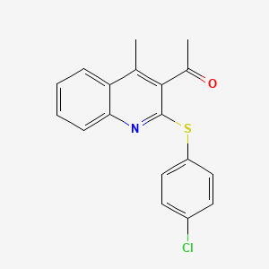 1-{2-[(4-Chlorophenyl)sulfanyl]-4-methyl-3-quinolinyl}-1-ethanone