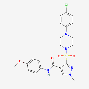 3-{[4-(4-chlorophenyl)piperazin-1-yl]sulfonyl}-N-(4-methoxyphenyl)-1-methyl-1H-pyrazole-4-carboxamide
