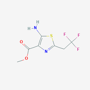 molecular formula C7H7F3N2O2S B2559326 Methyl 5-amino-2-(2,2,2-trifluoroethyl)-1,3-thiazole-4-carboxylate CAS No. 2248337-73-5