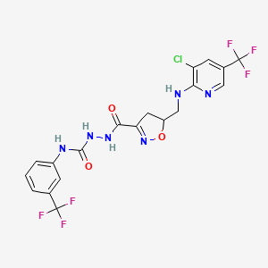 2-{[5-({[3-chloro-5-(trifluoromethyl)-2-pyridinyl]amino}methyl)-4,5-dihydro-3-isoxazolyl]carbonyl}-N-[3-(trifluoromethyl)phenyl]-1-hydrazinecarboxamide