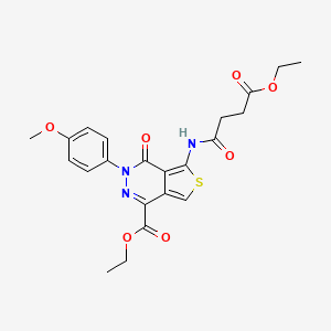 Ethyl 5-[(4-ethoxy-4-oxobutanoyl)amino]-3-(4-methoxyphenyl)-4-oxothieno[3,4-d]pyridazine-1-carboxylate