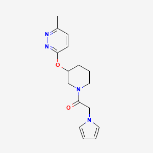 1-(3-((6-methylpyridazin-3-yl)oxy)piperidin-1-yl)-2-(1H-pyrrol-1-yl)ethanone