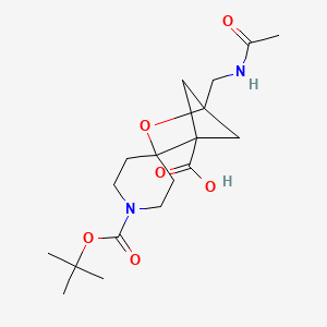 1-(Acetamidomethyl)-1'-[(2-methylpropan-2-yl)oxycarbonyl]spiro[2-oxabicyclo[2.1.1]hexane-3,4'-piperidine]-4-carboxylic acid