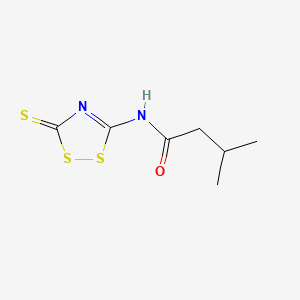 3-methyl-N-(3-thioxo-3H-1,2,4-dithiazol-5-yl)butanamide