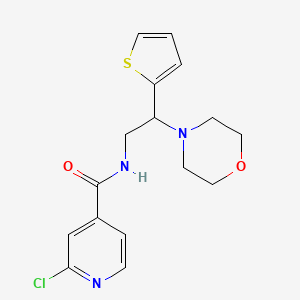 2-chloro-N-[2-(morpholin-4-yl)-2-(thiophen-2-yl)ethyl]pyridine-4-carboxamide