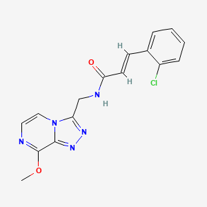 (E)-3-(2-chlorophenyl)-N-((8-methoxy-[1,2,4]triazolo[4,3-a]pyrazin-3-yl)methyl)acrylamide