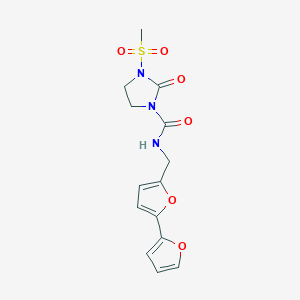 N-([2,2'-bifuran]-5-ylmethyl)-3-(methylsulfonyl)-2-oxoimidazolidine-1-carboxamide