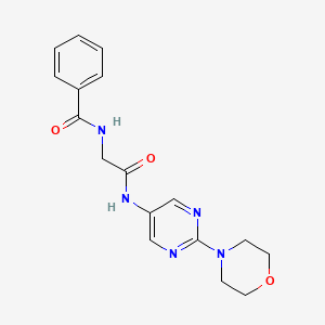 N-(2-((2-morpholinopyrimidin-5-yl)amino)-2-oxoethyl)benzamide