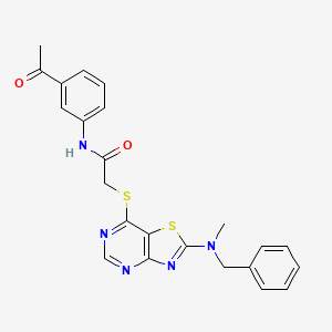 N-(3-acetylphenyl)-2-((2-(benzyl(methyl)amino)thiazolo[4,5-d]pyrimidin-7-yl)thio)acetamide