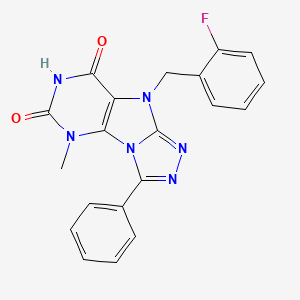 5-[(2-Fluorophenyl)methyl]-1-methyl-8-phenylpurino[8,9-c][1,2,4]triazole-2,4-dione