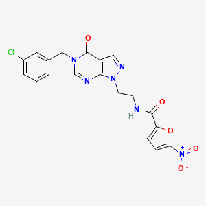 N-(2-(5-(3-chlorobenzyl)-4-oxo-4,5-dihydro-1H-pyrazolo[3,4-d]pyrimidin-1-yl)ethyl)-5-nitrofuran-2-carboxamide