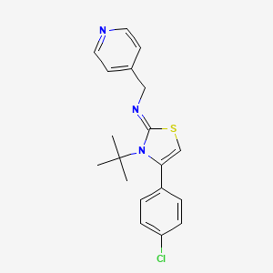 N-[3-(tert-butyl)-4-(4-chlorophenyl)-1,3-thiazol-2(3H)-yliden](4-pyridinyl)methanamine