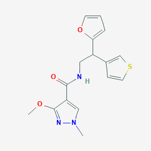N-[2-(furan-2-yl)-2-(thiophen-3-yl)ethyl]-3-methoxy-1-methyl-1H-pyrazole-4-carboxamide