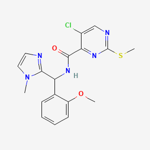 5-chloro-N-[(2-methoxyphenyl)(1-methyl-1H-imidazol-2-yl)methyl]-2-(methylsulfanyl)pyrimidine-4-carboxamide
