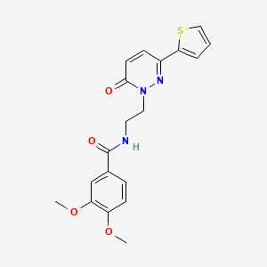 3,4-dimethoxy-N-(2-(6-oxo-3-(thiophen-2-yl)pyridazin-1(6H)-yl)ethyl)benzamide