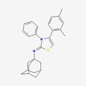 (Z)-N-(4-(2,4-dimethylphenyl)-3-phenylthiazol-2(3H)-ylidene)adamantan-1-amine