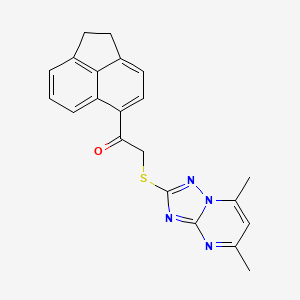 1-(1,2-Dihydroacenaphthylen-5-yl)-2-((5,7-dimethyl-[1,2,4]triazolo[1,5-a]pyrimidin-2-yl)thio)ethanone