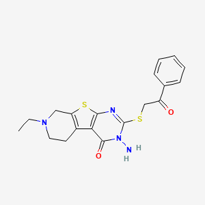 3-amino-7-ethyl-2-[(2-oxo-2-phenylethyl)thio]-5,6,7,8-tetrahydropyrido[4',3':4,5]thieno[2,3-d]pyrimidin-4(3H)-one
