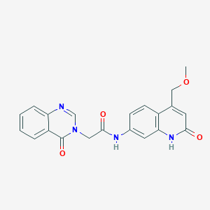 N-(4-(methoxymethyl)-2-oxo-1,2-dihydroquinolin-7-yl)-2-(4-oxoquinazolin-3(4H)-yl)acetamide