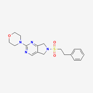 4-(6-(phenethylsulfonyl)-6,7-dihydro-5H-pyrrolo[3,4-d]pyrimidin-2-yl)morpholine