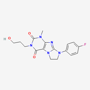 6-(4-Fluorophenyl)-2-(3-hydroxypropyl)-4-methyl-7,8-dihydropurino[7,8-a]imidazole-1,3-dione