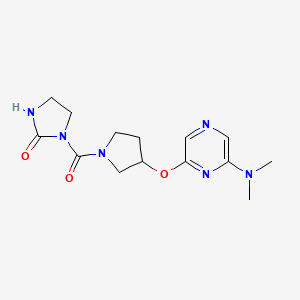 1-(3-((6-(Dimethylamino)pyrazin-2-yl)oxy)pyrrolidine-1-carbonyl)imidazolidin-2-one
