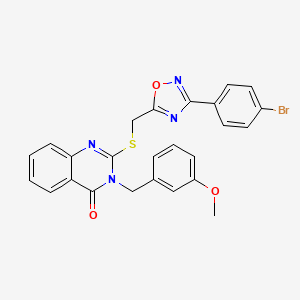 2-({[3-(4-Bromophenyl)-1,2,4-oxadiazol-5-yl]methyl}sulfanyl)-3-[(3-methoxyphenyl)methyl]-3,4-dihydroquinazolin-4-one