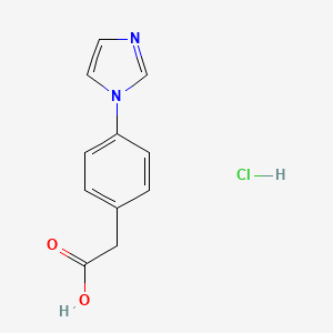 2-[4-(1H-imidazol-1-yl)phenyl]acetic acid hydrochloride