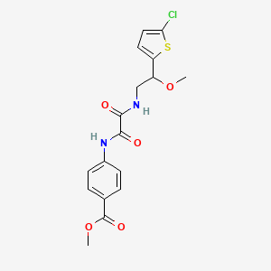 molecular formula C17H17ClN2O5S B2559466 methyl 4-({[2-(5-chlorothiophen-2-yl)-2-methoxyethyl]carbamoyl}formamido)benzoate CAS No. 2034258-36-9