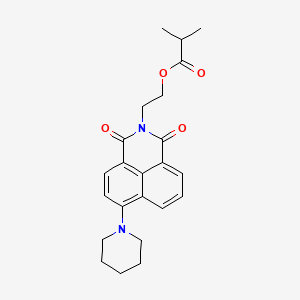 molecular formula C23H26N2O4 B2559471 2-(1,3-二氧代-6-(哌啶-1-基)-1H-苯并[de]异喹啉-2(3H)-基)乙基异丁酸酯 CAS No. 326017-77-0