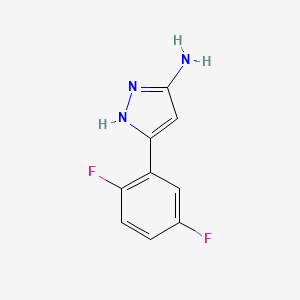 molecular formula C9H7F2N3 B2559483 5-(2,5-difluorophenyl)-1H-pyrazol-3-amine CAS No. 501902-81-4