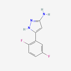 molecular formula C9H7F2N3 B2559483 3-(2,5-Difluorophenyl)-1H-pyrazol-5-amine CAS No. 501902-81-4