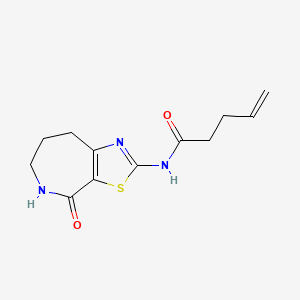 molecular formula C12H15N3O2S B2559491 N-(4-oxo-5,6,7,8-tetrahydro-4H-thiazolo[5,4-c]azepin-2-yl)pent-4-enamide CAS No. 1797903-16-2