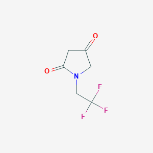 molecular formula C6H6F3NO2 B2559495 1-(2,2,2-三氟乙基)吡咯烷-2,4-二酮 CAS No. 1513582-88-1