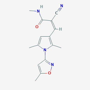 (Z)-2-cyano-3-[2,5-dimethyl-1-(5-methyl-1,2-oxazol-3-yl)pyrrol-3-yl]-N-methylprop-2-enamide
