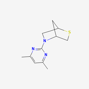 molecular formula C11H15N3S B2559502 5-(4,6-Dimethylpyrimidin-2-yl)-2-thia-5-azabicyclo[2.2.1]heptane CAS No. 2097897-85-1