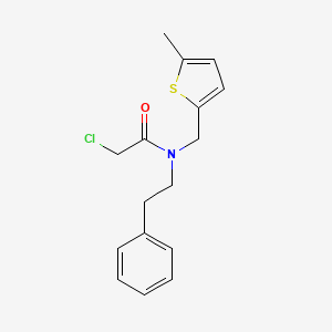 2-chloro-N-[(5-methylthiophen-2-yl)methyl]-N-(2-phenylethyl)acetamide