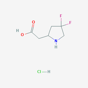 2-(4,4-Difluoropyrrolidin-2-yl)acetic acid hydrochloride