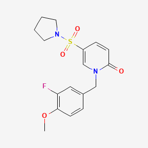 1-(3-fluoro-4-methoxybenzyl)-5-(pyrrolidin-1-ylsulfonyl)pyridin-2(1H)-one