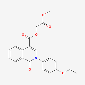 molecular formula C21H19NO6 B2559535 2-甲氧基-2-氧代乙基 2-(4-乙氧基苯基)-1-氧代-1,2-二氢异喹啉-4-羧酸酯 CAS No. 1031961-10-0