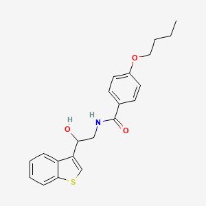 molecular formula C21H23NO3S B2559536 N-[2-(1-benzothiophen-3-yl)-2-hydroxyethyl]-4-butoxybenzamide CAS No. 2034406-07-8