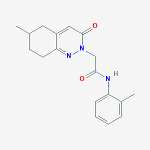 molecular formula C18H21N3O2 B2559542 2-(6-甲基-3-氧代-5,6,7,8-四氢环辛啉-2(3H)-基)-N-(邻甲苯基)乙酰胺 CAS No. 933238-37-0