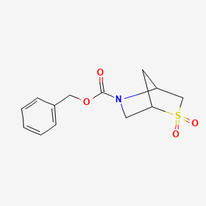 molecular formula C13H15NO4S B2559543 Benzyl 2-thia-5-azabicyclo[2.2.1]heptane-5-carboxylate 2,2-dioxide CAS No. 1934859-64-9