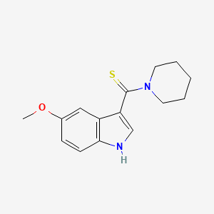molecular formula C15H18N2OS B2559551 (5-methoxy-1H-indol-3-yl)(piperidino)methanethione CAS No. 937604-38-1