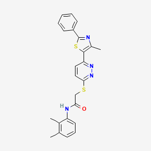 molecular formula C24H22N4OS2 B2559558 N-(2,3-dimethylphenyl)-2-((6-(4-methyl-2-phenylthiazol-5-yl)pyridazin-3-yl)thio)acetamide CAS No. 892415-56-4
