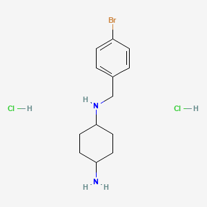 molecular formula C13H21BrCl2N2 B2559560 (1R*,4R*)-N1-(4-Bromobenzyl)cyclohexane-1,4-diamine dihydrochloride CAS No. 1286274-97-2