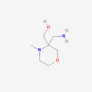 molecular formula C7H16N2O2 B2559561 [3-(氨甲基)-4-甲基吗啉-3-基]甲醇 CAS No. 2106567-27-3