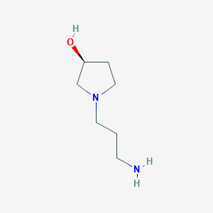 molecular formula C7H16N2O B2559563 (3S)-1-(3-Aminopropyl)pyrrolidin-3-ol CAS No. 1350706-54-5